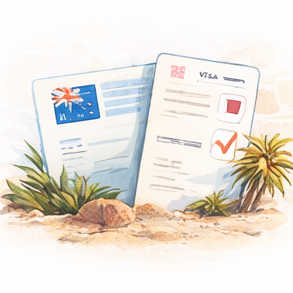 Australien Visum Illustration